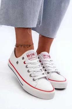 New Big Star Shoes Trampki Damskie Big Star NN274656 HI-POLY SYSTEM Białe