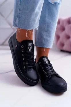 Outlet Trampki Damskie Big Star Czarne EE274384 Damskie Trampki Damskie Big Star|Trampki Damskie Niskie