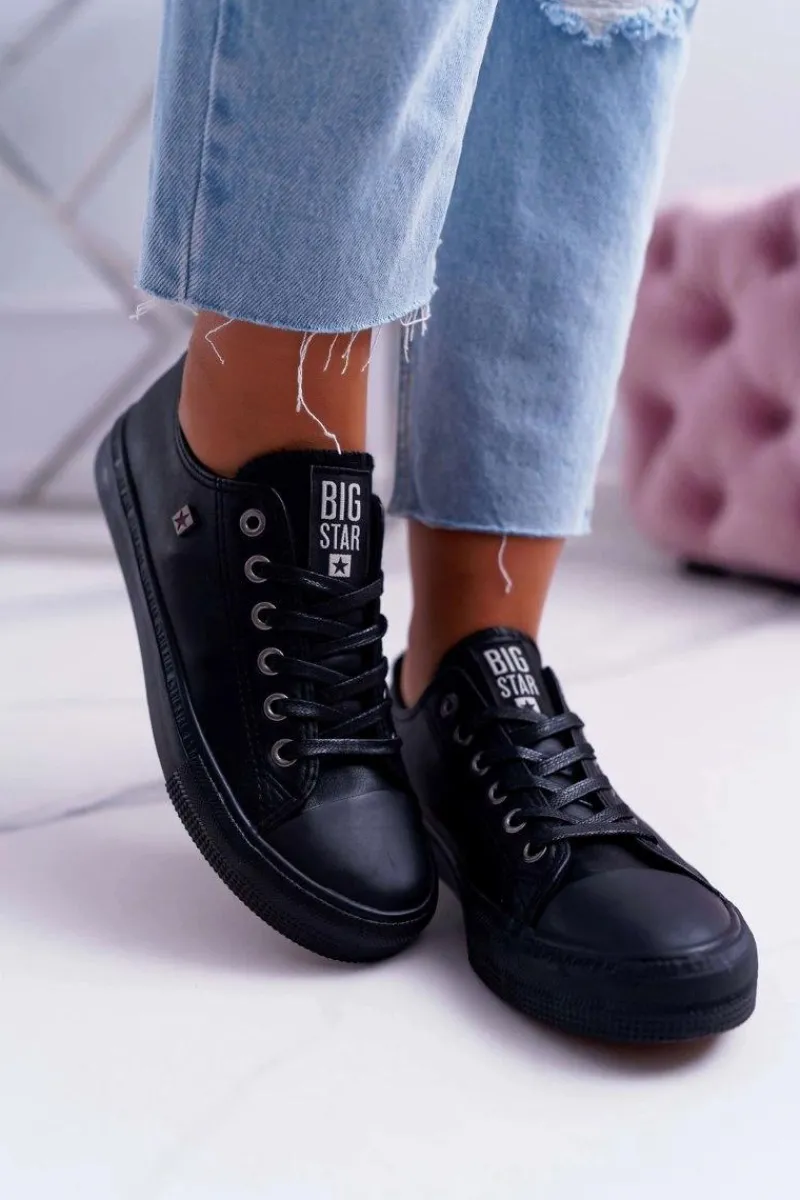 Outlet Trampki Damskie Big Star Czarne EE274384 Damskie Trampki Damskie Big Star|Trampki Damskie Niskie