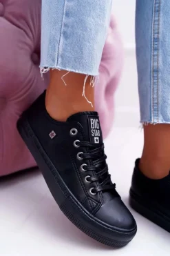 Outlet Trampki Damskie Big Star Czarne EE274384 Damskie Trampki Damskie Big Star|Trampki Damskie Niskie