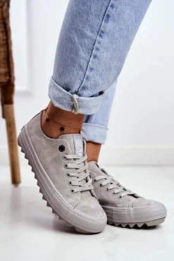 Sale Big Star Shoes Trampki Damskie Big Star Szare GG274075