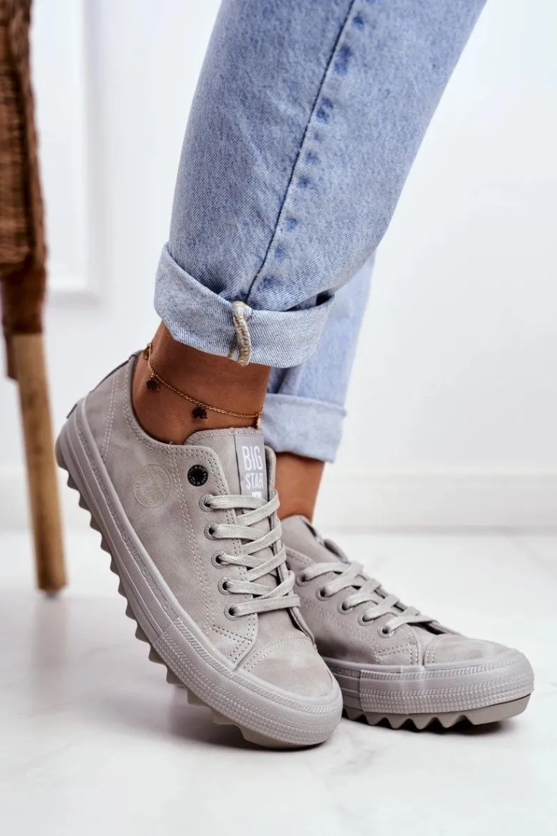 Sale Big Star Shoes Trampki Damskie Big Star Szare GG274075