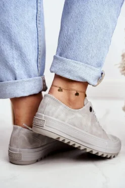 Sale Big Star Shoes Trampki Damskie Big Star Szare GG274075