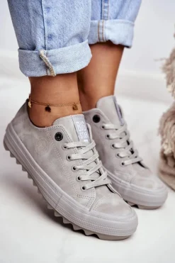 Sale Big Star Shoes Trampki Damskie Big Star Szare GG274075