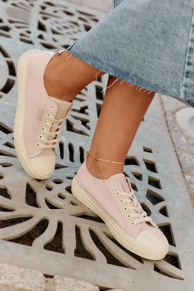 Big Star Shoes Trampki Damskie Big Star RR274732 Jasnoróżowe Różowy