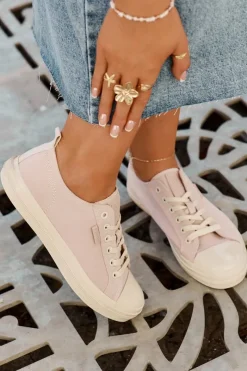 Big Star Shoes Trampki Damskie Big Star RR274732 Jasnoróżowe Różowy