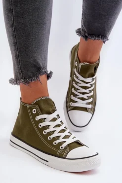 Sale Trampki Damskie Ciemnozielone Socerio Damskie Trampki Damskie Niskie