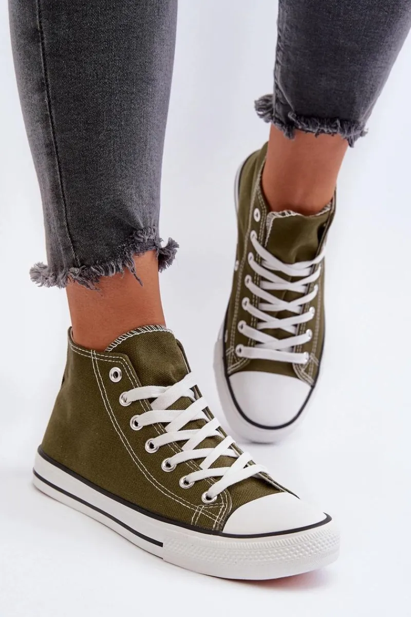 Sale Trampki Damskie Ciemnozielone Socerio Damskie Trampki Damskie Niskie