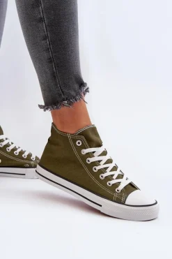 Sale Trampki Damskie Ciemnozielone Socerio Damskie Trampki Damskie Niskie