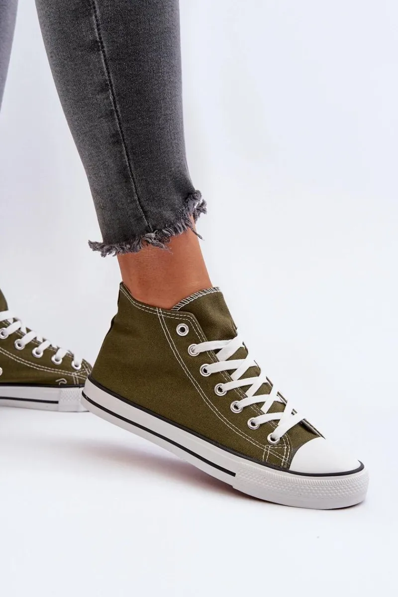 Sale Trampki Damskie Ciemnozielone Socerio Damskie Trampki Damskie Niskie