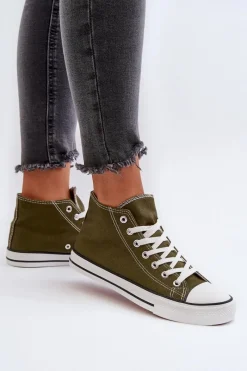 Sale Trampki Damskie Ciemnozielone Socerio Damskie Trampki Damskie Niskie