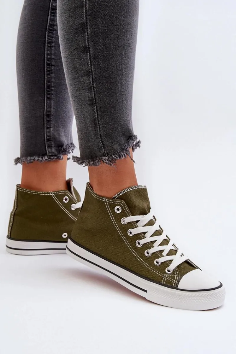 Sale Trampki Damskie Ciemnozielone Socerio Damskie Trampki Damskie Niskie