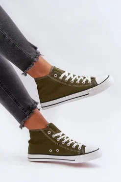 Sale Trampki Damskie Ciemnozielone Socerio Damskie Trampki Damskie Niskie