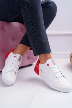 Hot Cross Jeans Trampki Damskie Białe EE2R4016C