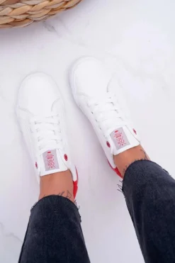 Hot Cross Jeans Trampki Damskie Białe EE2R4016C