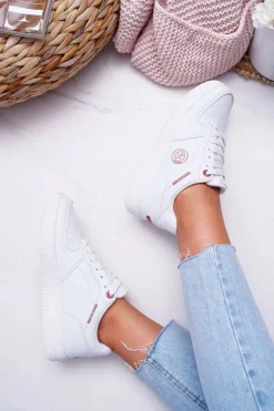 Trampki Damskie Cross Jeans>Cross Jeans Trampki Damskie Białe EE2R4143C