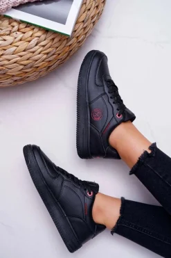 Trampki Damskie Cross Jeans>Cross Jeans Trampki Damskie Czarne EE2R4144C