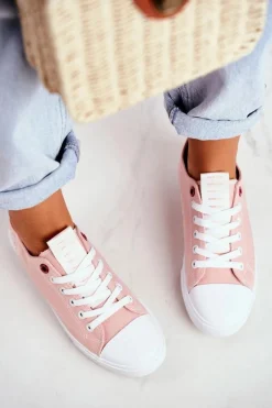 Trampki Damskie Cross Jeans></noscript>Cross Jeans Trampki Damskie Różowe FF2R4019C