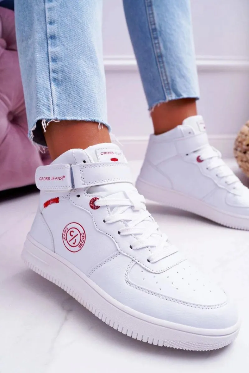 New Cross Jeans Trampki Damskie Wysokie Białe EE2R4145C
