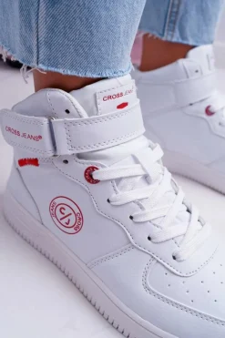 New Cross Jeans Trampki Damskie Wysokie Białe EE2R4145C