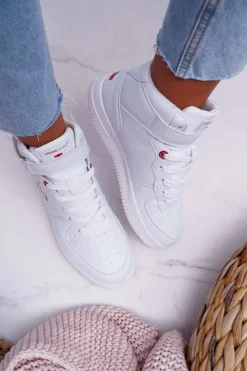 New Cross Jeans Trampki Damskie Wysokie Białe EE2R4145C