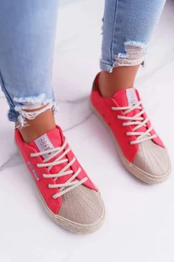 Discount Cross Jeans Trampki Damskie Różowe DD2R4096