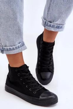 Trampki Damskie Niskie>Boto Trampki Damskie Czarne Socerio