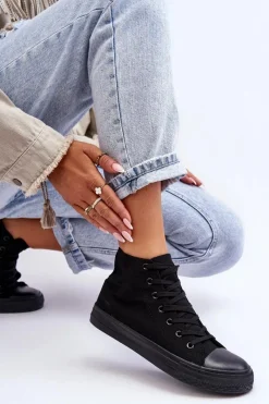 Trampki Damskie Niskie></noscript>Boto Trampki Damskie Czarne Socerio