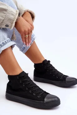 Trampki Damskie Niskie></noscript>Boto Trampki Damskie Czarne Socerio