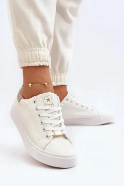 Sale Evento Trampki Damskie Eko Skóra Białe Tiraelle Biały