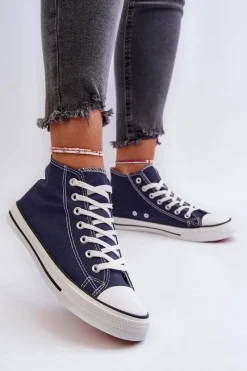 Best Trampki Damskie Granatowe Socerio Damskie Trampki Damskie Niskie