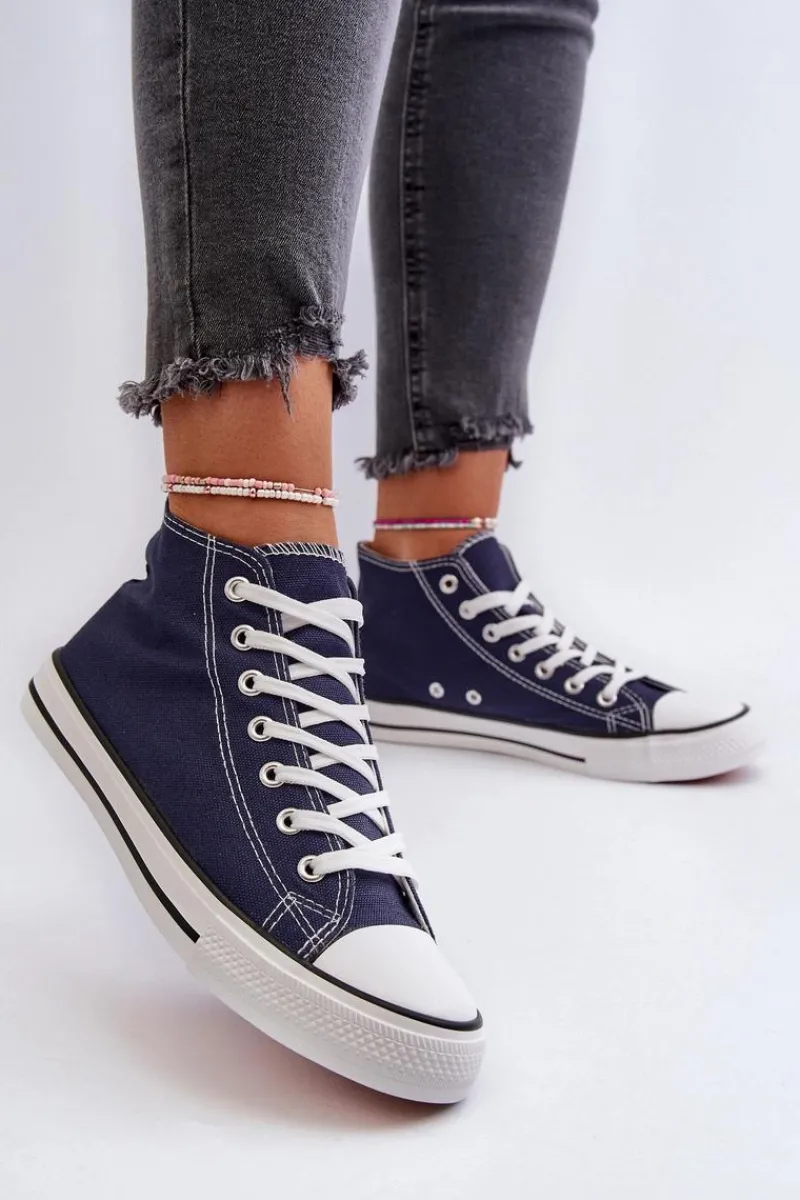 Best Trampki Damskie Granatowe Socerio Damskie Trampki Damskie Niskie