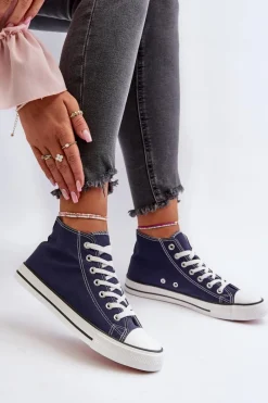 Best Trampki Damskie Granatowe Socerio Damskie Trampki Damskie Niskie