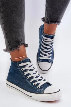 Sale Boto Trampki Damskie Jeansowe Socerio