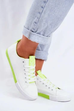 Clearance Boto Trampki Damskie Klasyczne Zielone Ville