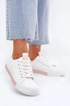 Trampki Damskie Niskie>Boto Trampki Damskie Klasyczne Różowe Ville