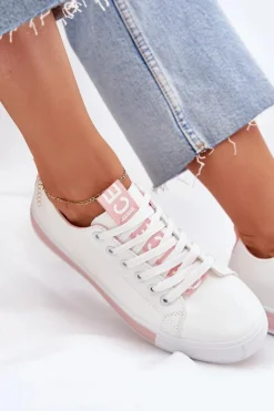 Trampki Damskie Niskie></noscript>Boto Trampki Damskie Klasyczne Różowe Ville