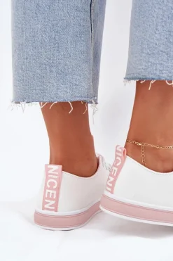 Trampki Damskie Niskie></noscript>Boto Trampki Damskie Klasyczne Różowe Ville