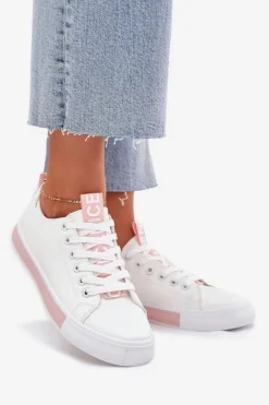 Trampki Damskie Niskie></noscript>Boto Trampki Damskie Klasyczne Różowe Ville