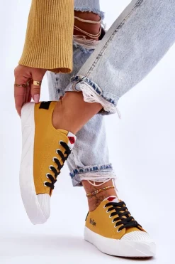 Trampki Damskie Niskie>Lee Cooper Trampki Damskie LCW-23-44-1649L Żółte