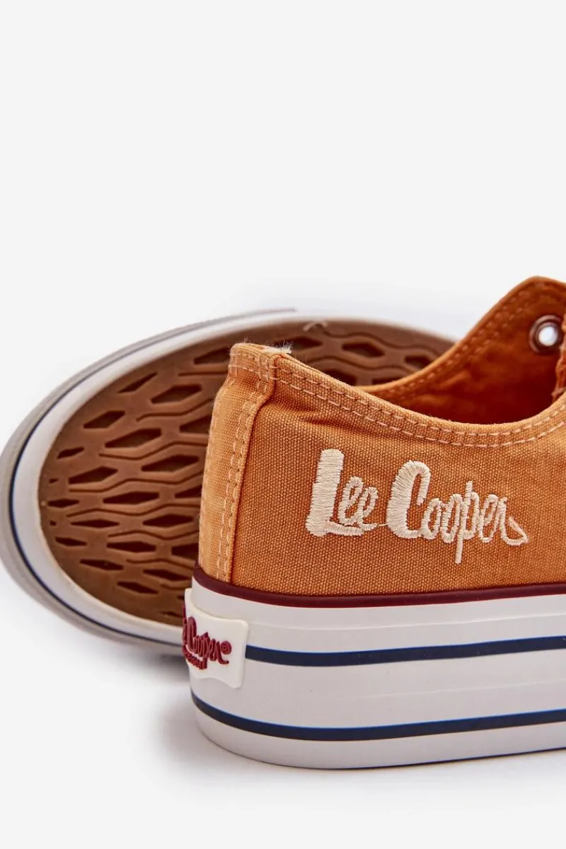 Outlet Lee Cooper Trampki Damskie Na Grubej Podeszwie LCW-24-31-2216 Pomarańczowe