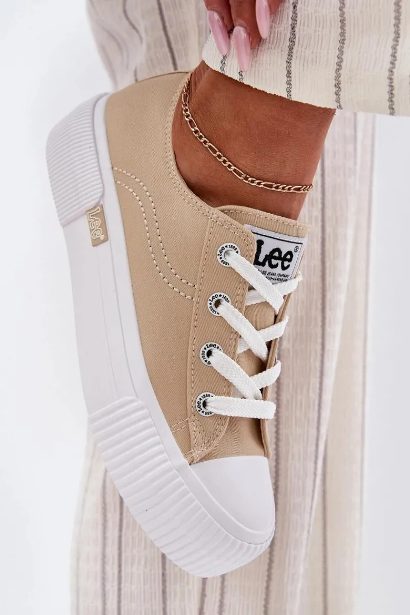 Outlet Trampki Damskie Na Platformie ISLA C WOMEN LOW 50251001 Beżowe Damskie Trampki Damskie Niskie