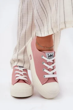 Trampki Damskie Na Platformie ISLA C WOMEN LOW 50251001 Różowe Damskie Trampki Damskie Niskie