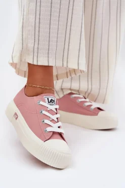Trampki Damskie Na Platformie ISLA C WOMEN LOW 50251001 Różowe Damskie Trampki Damskie Niskie