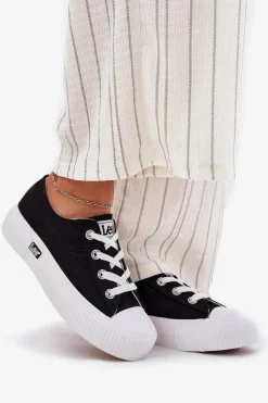 Outlet Lee Trampki Damskie Na Platformie ISLA C WOMEN LOW 50251001 Czarne Czarny