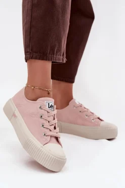 Outlet Lee Trampki Damskie Na Platformie ISLA C WOMEN LOW 50253001.78E Różowe Różowy