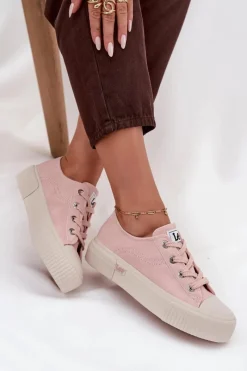 Outlet Lee Trampki Damskie Na Platformie ISLA C WOMEN LOW 50253001.78E Różowe Różowy