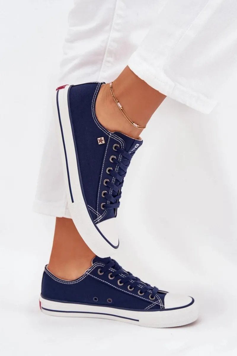 Best Trampki Damskie Niskie Big Star DD274A235 Granatowe Damskie Trampki Damskie Big Star|Trampki Damskie Niskie