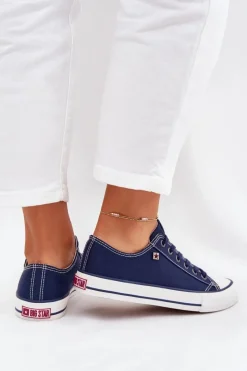 Best Trampki Damskie Niskie Big Star DD274A235 Granatowe Damskie Trampki Damskie Big Star|Trampki Damskie Niskie