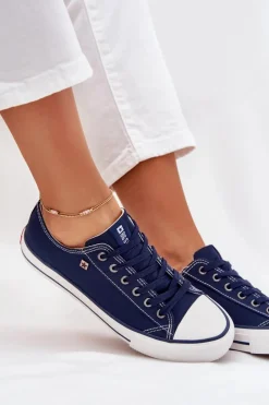 Best Trampki Damskie Niskie Big Star DD274A235 Granatowe Damskie Trampki Damskie Big Star|Trampki Damskie Niskie